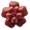 Broche fleur coeur en porcelaine et perles de verre - Bijou fantaisie (Rose)