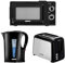 Geepas 2 Slice Bread Toaster, 1.7L Electric Kettle & 20L 700W Solo Manual Microwave Oven Kitchen Combo Set | 750W Toaster, 7 Level Browning Control | 2200W Rapid Boil Cordless Jug Kettle