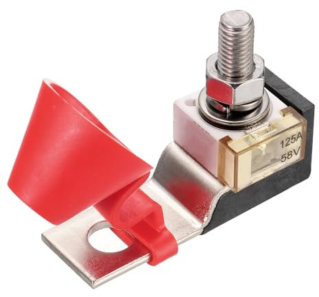 Sourcing Map 125A Terminal Block Fuse - 58V DC Marine Battery and Fuse Holder for Circuit Protection of Automobiles Ships