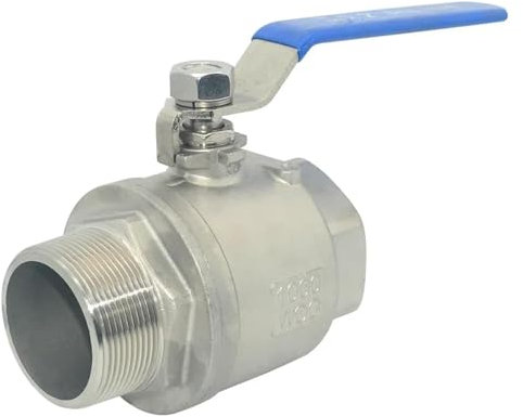 Robinet à boisseau sphérique en laiton, robinet à boisseau sphérique en acier inoxydable 304, deux pièces, filetage femelle et mâle 1/4-2 pouces, adaptateur de raccord for interrupteur eau, gaz et hui