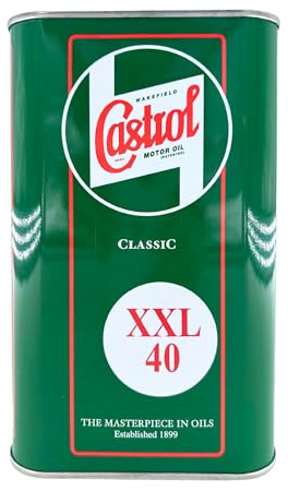 Castrol Classic XXL 40 SAE 40 Olio Motore Monogrado Minerale Bassa Detergenza per Auto d’Epoca e Moto Classiche, API SB | con Portachiavi Cavatappi - 1L - 1 Confezione