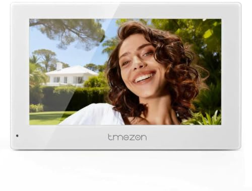 TMEZON Y70 Monitor Supplementare con Schermo da 7 Pollici per Kit Videocitofono Smart 2 Fili, Bianco