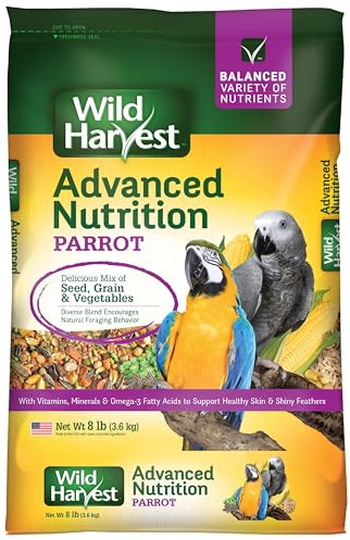 Wild Harvest Advanced Nutrition Parrot 8 Pounds, Seed, Grain And Vegetable Mix