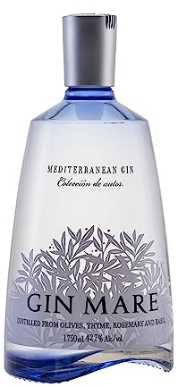 Gin Mare Mediterranean Gin 1,75L – Premium Gin con 4 botaniche principali che ricordano le coste mediterranee. 42,7% vol.