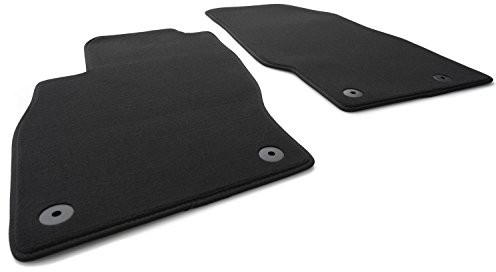 Fußmatten kompatibel mit Opel Corsa D Velours Automatten Matten Set Original Qualität 2-teilig Vorne Schwarz