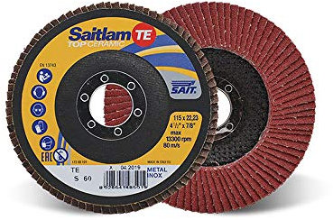 Sait 48500 TOP CERAMIC SAITLAM-TE S Disco abrasivo lamellare, 115 x 22,23 mm, grana 40, confezione da 10