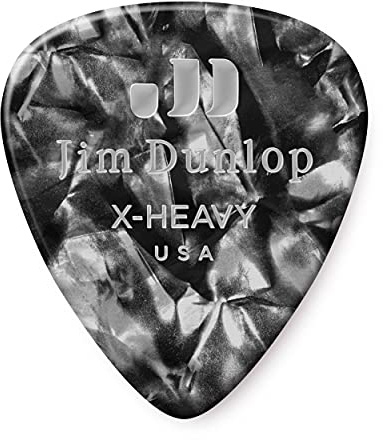 Jim Dunlop 483P02XH Guitar Pick Player Pack - Black Pearl (Pack of 12)