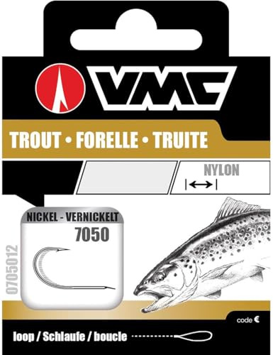 VMC Perfect Forelle gebundene Forellenhaken 60cm Vorfachlänge, Größe:10
