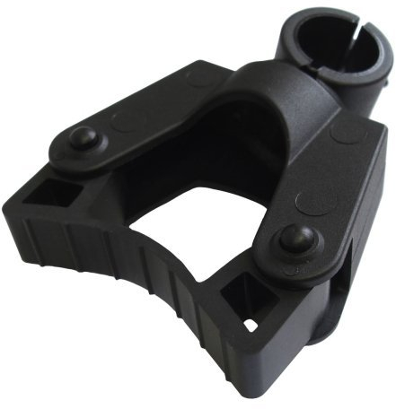 Gehstockhalter für Rollator und Rollstuhl Befestigung an 20mm Rohren, für Gehstöcke mit D= 15-20 mm