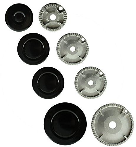Spares2go Gas Hob Burner Crown & Flame Cap Kit for Tricity Bendix Oven Cooker (Small, Medium x 2, Large)