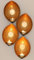 GURU SHOP Wandkerzenhalter, Wandteelicht - Gold, 46x20x7 cm
