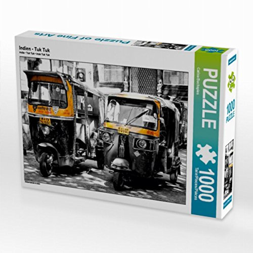 CALVENDO Puzzle Indien - Tuk Tuk 1000 Teile Lege-Größe 64 x 48 cm Foto-Puzzle Bild von Sichtweisen