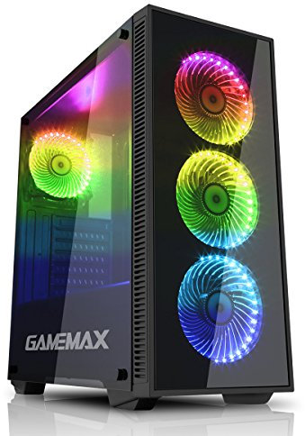 OCHW Draco RGB Ultra Fast Quad Core, Gaming PC Desktop Computer AMD Kaveri A8 X4 9600 CPU Quad Core, ATI Radeon HD R7 Graphics,1TB HDD 8GB 2133MHZ DDR4 RAM Wifi No Operating Software
