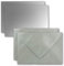 FarbenFroh by GUSTAV NEUSER 25x Karte mit Umschlag Set aus Einzel-Karten DIN A7-10,5x7,3 cm - Silber mit Brief-Umschlägen C7 Nassklebung ideale Geschenkanhänger
