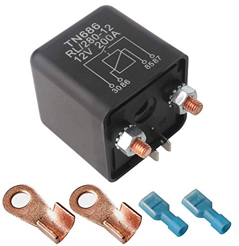 Gebildet 1Stück RL/180-12 Batterie Trennrelais Relais, 4-Pin 12VDC/200A Spitzenlast Für Pkw LKW Kfz Auto Boot Camping Wohn, mit 2Pin Footprint + 2Anschluss
