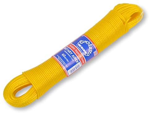 EVERLASTO DREHBARE ERSATZLINIE, Polyvinylchlorid Polypropylen, gelb, 60M