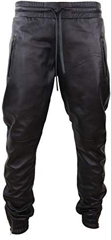 TruClothing.com Herrenhose 100% Echtleder Jogging Jeans MC Hammer Elastisch