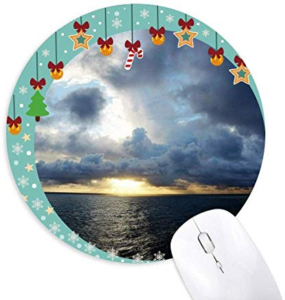 Ocean Dark Science Nature Picture Mouse Pad Jingling Bell Round Rubber Mat