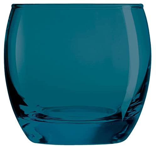 Arcoroc ARC Salto Color Studio Goa Blue P3478 Lot de 6 verres à eau, à jus de fruit, 350 ml, en verre, bleu