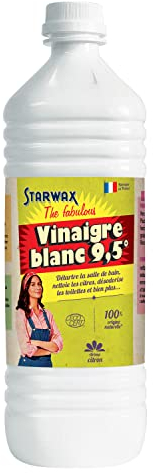 STARWAX THE FABULOUS Blanco, Contiene vinagre 9.5° de acidez. El 100% de los Ingredientes Son de Origen Natural. Perfume, NC, 1 l (Lot de 1), 1000