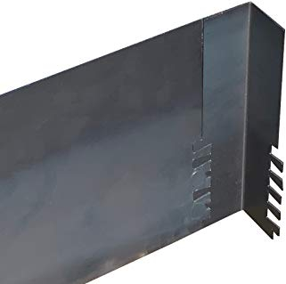 FIREND Ecke innen 50x50mm 2mm h150mm für Rasenkante Corten Stahl Edelrost Mähkante Beeteinfassung Umrandung Metall Magic Rasen ZP
