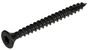 Blackline Spanplattenschrauben schwarz 5.0 x 60mm - 50 Stück Senkkopf Schraube Torx TX-20 schwarze Schrauben