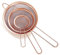 Ensemble de 3 pièces de tamis à mailles fines en cuivre, tamis à farine en or rose pour la cuisson, clander en acier inoxydable, passoire à thé en cuivre matcha, séparateur de sauce