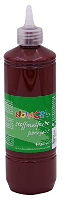 Ledacolor Stoffmalfarbe | Flüssige Textilfarbe | 500 ml | BRAUN | für Kinder [unbedenklich] | Gebrauchfertig | für kreative Designs auf Textilien | WASCHFEST