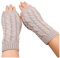 LIANGFANG Handschuhe Damen Stricken Langen Arm WäRmer FäUstlinge Kaschmir-Wolle PulswäRmer Fingerlose Sleeves FüR Gestrickt Handgelenk Armstulpen Mit Daumenloch Dehnbare, Grau, Einheitsgröße