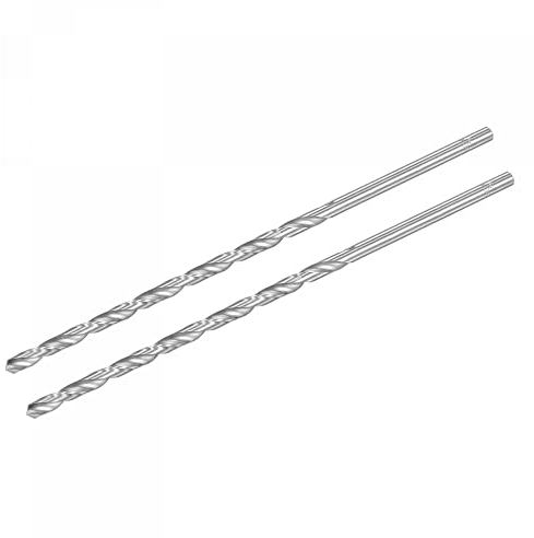 sourcing map HSS(High Speed Steel) Extra Long Twist Drill Bits, 6.5mm Drill Diameter 300mm Length for Hardened Metal Woodwork Plastic Aluminum Alloy 2 Pcs