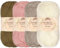 JubileeYarn Bamboo Cotton Sport 4 Ply Yarn - 50g/Skein - Shades of Neutral Tones - 4 Skeins