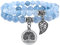 Farfume Chakra Armband Echte Steine, Echte Steine-Edelsteine Armband fur Damen (Aquamarin und Baum des Lebens)