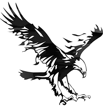 5 Stück Adler Auto Aufkleber, Auto Dekorativer Aufkleber Lustige Tier Simulation Adler Auto Windschutzscheiben Aufkleber Wasserdicht Kreative Emblem Sticker Motorhaube Sticker Selbstklebend,Schwarz