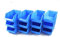 12 x Sichtboxen Stapelboxen aus Polypropylen PP Größe 4 Beständigkeit gegen Fette Harze Laugen Öle und Säuren stapelbar blau 207x155x332 mm für Werkstatt Garage Lager 1099290