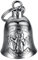 MOCY BELL - Clochette Moto Saint-Christophe Bonne Route Guardian Gremlin Mocy Bell Acier Inoxydable Argent