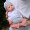 Farious 46CM Realistic Full Silicone Baby Doll,Reborn Baby Dolls, Toy, And Collectible.Bald Drinkable Girl 013-d