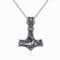 VONALA 925 Sterling Silver Viking Thor's Hammer Pendant Necklace Mjolnir Nordic Runic Talisman Norse Amulet Jewellery Gifts for Men Boyfriend