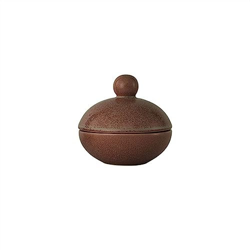Bonbonniere braun aus Steingut Ø8xH7,2cm