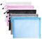 scicent A6 Mesh Document Bag 5 Pcs Pencil Case Plastic Wallets Zip Lock Bags Storage Pouch File Folder Zipper Bags Document Folders for School, Home, Office and Travel -5417A6