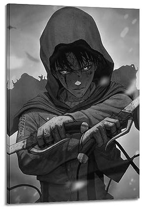 VZRSQZK Anime Attack on Titan Levi Ackerman Poster, dekoratives Gemälde, Leinwand, Wandposter und Kunstdruck, modernes Familienschlafzimmer-Dekor-Poster, 30 x 45 cm