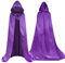 Aomig Mantello Halloween, Mantello con Cappuccio Lungo Capo Costume, Mantello da Vampiro Viola per Bambino di Travestimento, Halloween, Feste in Famiglia,100cm