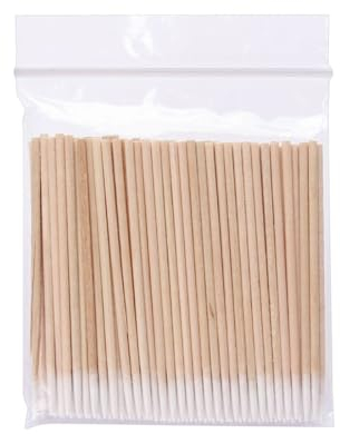 jJTKREW Lot De 300 Cotons-Tiges Avec Manche En Bois,Micro Applicateur, 7 Cm, En Bois Pour Sourcils, Maquillage, Tatouage, Ongles