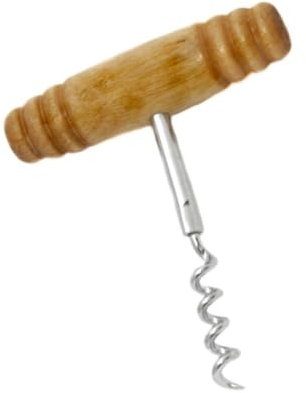 Rocky Mountain Goods Klassischer Korkenzieher mit Holzgriff – einfaches und einfaches Einschrauben und Ziehen von Korken – T-förmiger Griff
