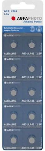Pile LR41 - Lot de 10 Piles LR41 / AG3 – Piles Bouton LR41 Alcalines - Pile AG3 pour Montres, Thermomètres et Dispositifs Électroniques – Piles Montre 192 – SR41W