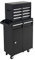 POLLOR Metal Tool Cabinet Storage Box Chest With 5 Drawers Portable with Wheels (95.5 x 51.5 x 28cm) (Black)
