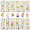 3D Aufkleber für Kinder, 12 Blatt Sticker Set, 140+ Geschwollen Stickers, 3d Sticker Kinder für Party Taschen, Kawaii Aufkleber Kinder, Wiederverwendbare Aufkleber y2k für Scrapbooking