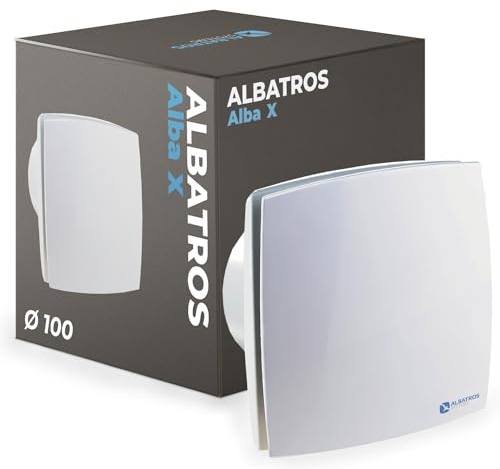 ALBATROS SYSTEMS Ventilador de tubo Albatros de 100 mm Ventilador Alba X extra silencioso y potente El innovador ventilador de baño crea un clima agradable de bienestar