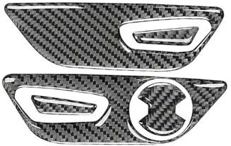 Innenleisten Auto Sitz Einstellung Taste Dekor Abdeckung Trim Aufkleber Auto Innen Zubehör Für Mus&tang GT 2005-2021 (Farbe : Schwarz, Größe : LHD)