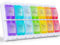 CSTDE Weekly Pill Box Organiser, Large Pill Organiser 2 Times a Day, Travel Tablet Medication Box with Push Button Design for Vitamin, Fish Oil, Supplements