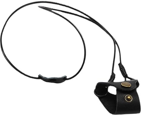 VILLFUL Schwarze Brillenkette für Damen aus Kunstleder mit Schnalle